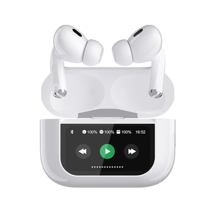 White A9 Pro ANC AirPods with Screen | Bluetooth 5.4