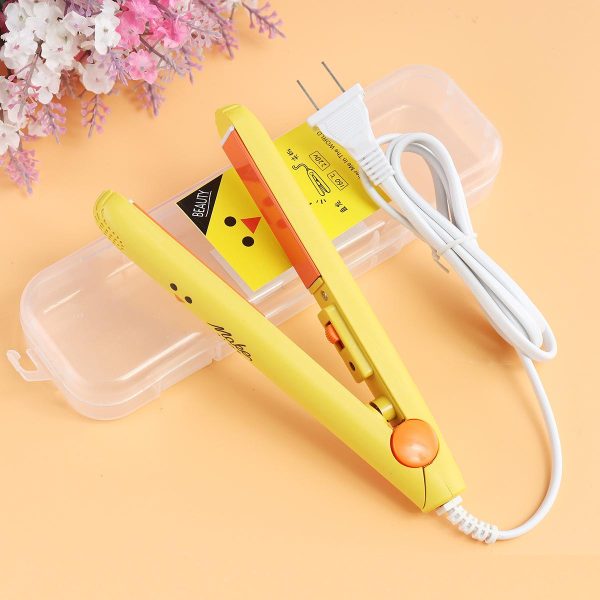 Mini Portable Ceramic Hair Straightener & Curler | Smooth, Silky, Frizz-Free Styling | Random Color