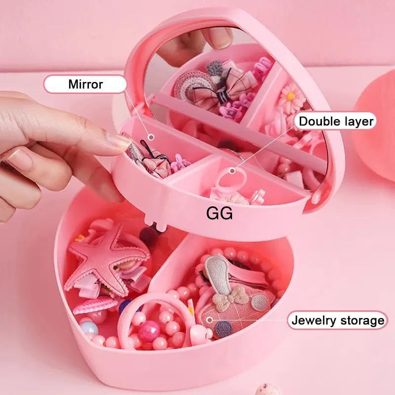 Pack of 2 Jewellery Box for Girls | Heart Shape Jewellery Box