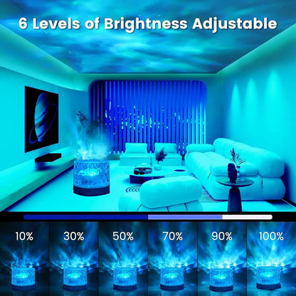 Water Ripple Lamp | 16-Color Rotating Night Light