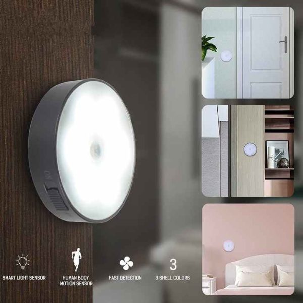 Pack of 2 Intelligent Motion Sensor LED Light - USB Rechargeable & Adjustable